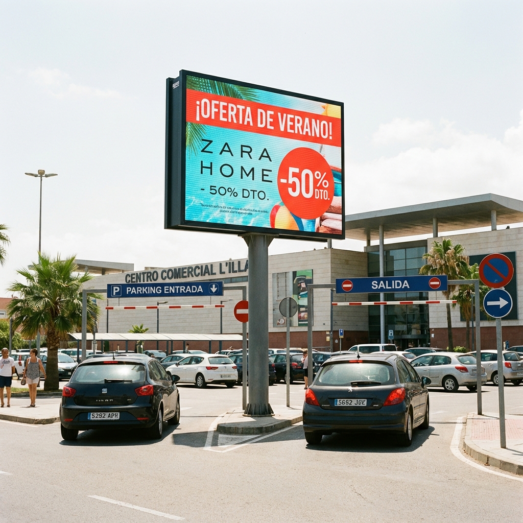 Monoposte LED Mediano Centro Comercial