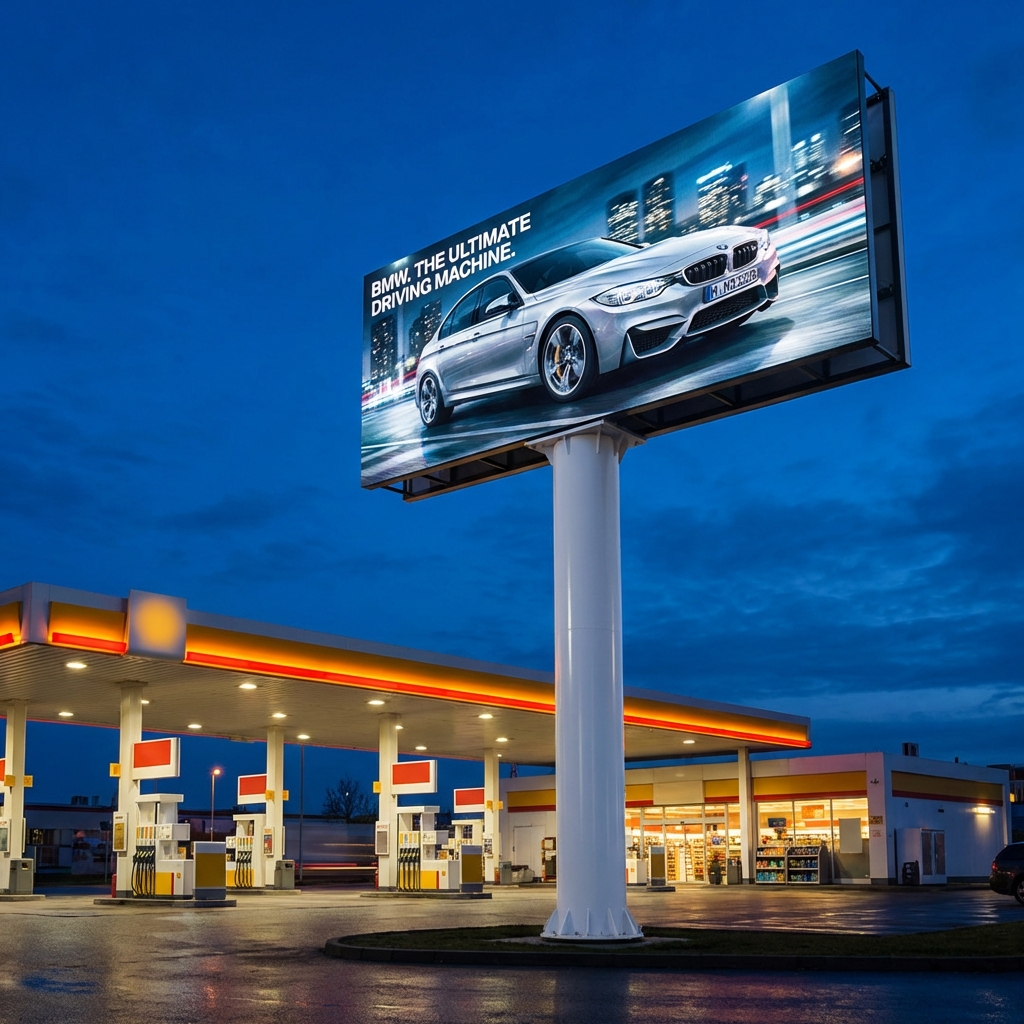 Monoposte LED Gasolinera BMW